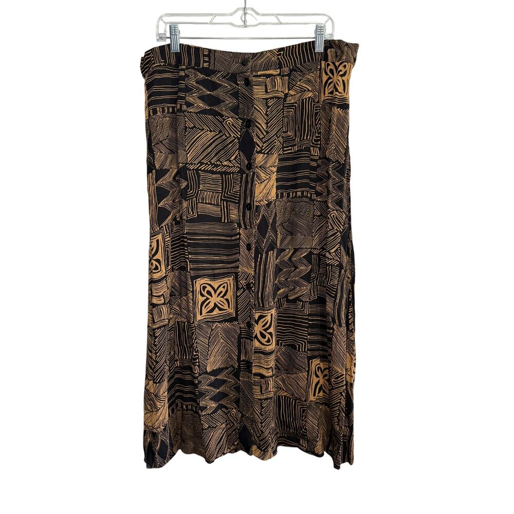 TanJay patchwork button maxi skirt womens 18 vintage peasant cottagecore fairyβ